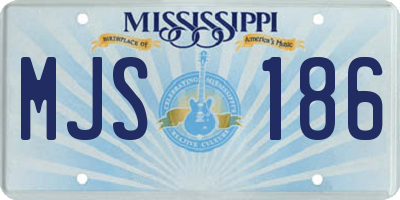 MS license plate MJS186