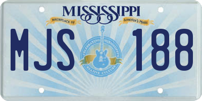 MS license plate MJS188