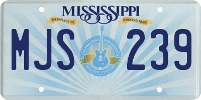 MS license plate MJS239