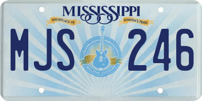 MS license plate MJS246
