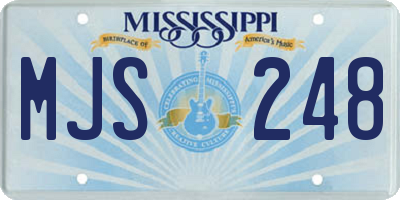 MS license plate MJS248