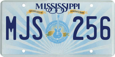 MS license plate MJS256