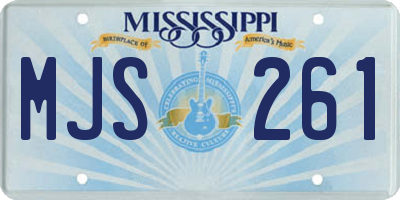 MS license plate MJS261