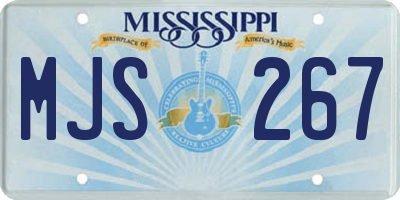 MS license plate MJS267