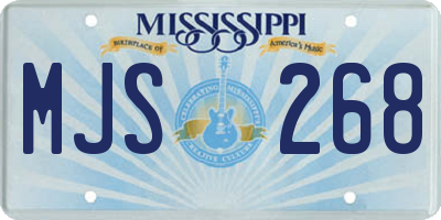 MS license plate MJS268