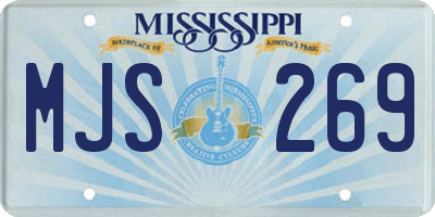 MS license plate MJS269