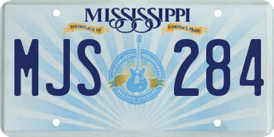 MS license plate MJS284