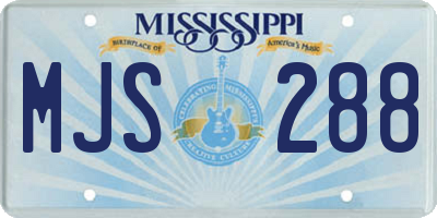 MS license plate MJS288