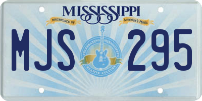 MS license plate MJS295