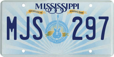 MS license plate MJS297