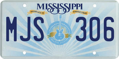 MS license plate MJS306