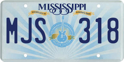 MS license plate MJS318