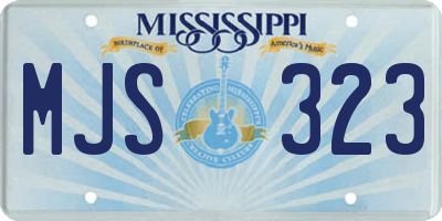 MS license plate MJS323