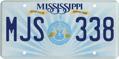 MS license plate MJS338