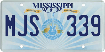 MS license plate MJS339