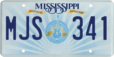 MS license plate MJS341