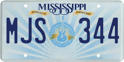 MS license plate MJS344