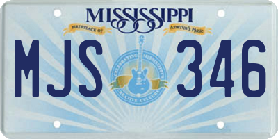 MS license plate MJS346