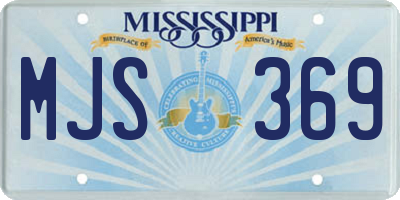 MS license plate MJS369