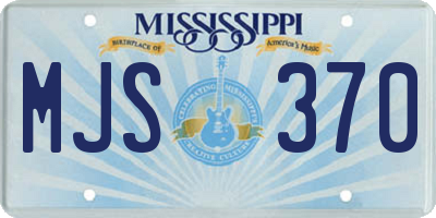 MS license plate MJS370