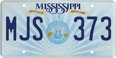 MS license plate MJS373