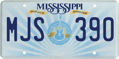 MS license plate MJS390