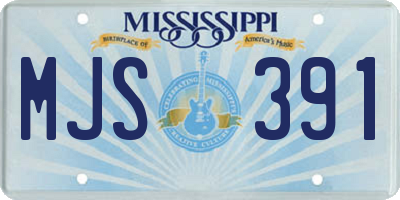 MS license plate MJS391