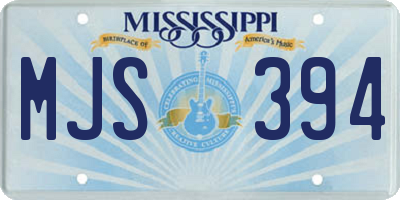 MS license plate MJS394