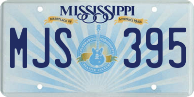 MS license plate MJS395