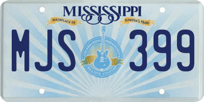 MS license plate MJS399
