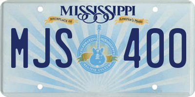 MS license plate MJS400