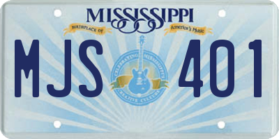 MS license plate MJS401