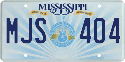 MS license plate MJS404