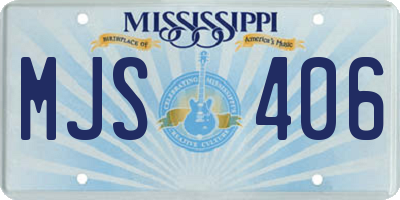 MS license plate MJS406