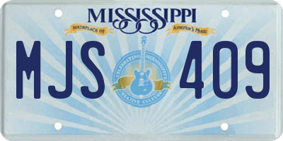 MS license plate MJS409