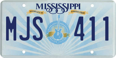 MS license plate MJS411