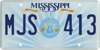 MS license plate MJS413