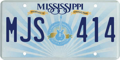 MS license plate MJS414
