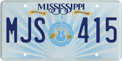MS license plate MJS415