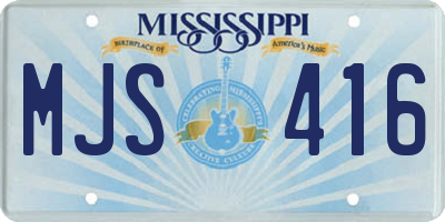 MS license plate MJS416