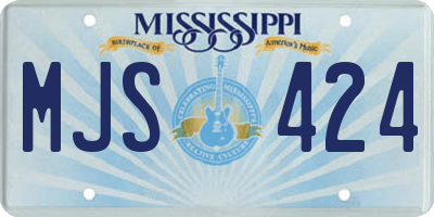 MS license plate MJS424