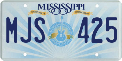 MS license plate MJS425