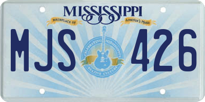 MS license plate MJS426