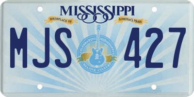 MS license plate MJS427