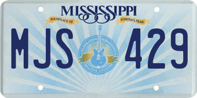 MS license plate MJS429