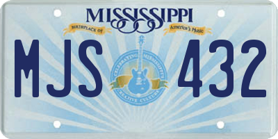MS license plate MJS432