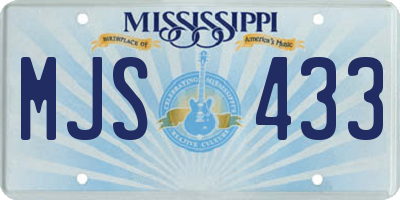 MS license plate MJS433
