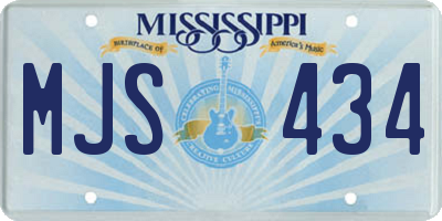MS license plate MJS434