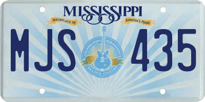MS license plate MJS435