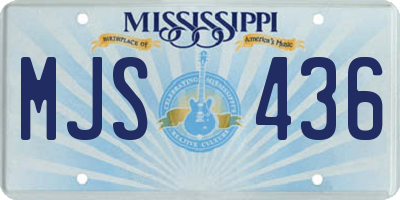 MS license plate MJS436